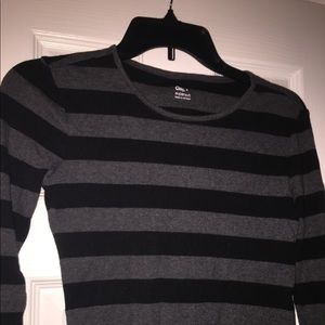 Gap gray and black striped shirt